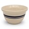 Ohio Stoneware Dominion Mixing Bowl, Stoneware with Food Safe Glaze, Tan with Blue Stripe.